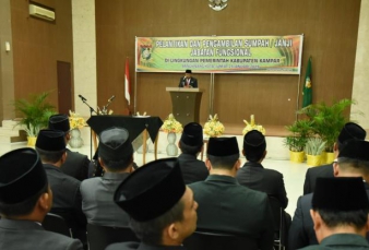 Plt Bupati Kampar Catur Sugeng melantik 78 Pejabat Fungsional