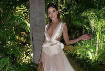 Melihat Olivia Culpo dalam Balutan Gaun Tembus Pandang   