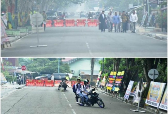 Pelantikan Wakil Rakyat, Sejumlah Ruas Jalan di Tutup di Pulau Seberang