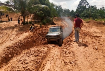 Jalinsel di Kabupaten Inhu Rusak Parah