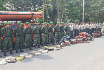 Personel Gabungan Disiapkan Dalam Penanggulangan Bencana Inhu