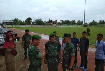 Danrem 031/WB Brigjen TNI M Fadjar Kunker ke Makodim 0302/Inhu