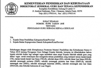 Bos!! Ingat Ada Surat Edaran Kemendikbud Tahun 2018