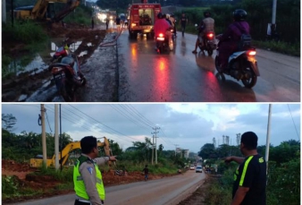 Kenderaan Antre Sepanjang 6 Kilometer di Jalan Raya Ujungbatu