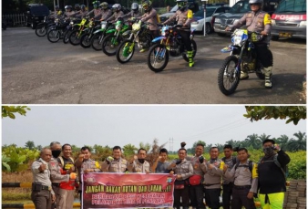 Kompol Arvin dan Anggota Tunggangi Trail Pantau Kawasan Rawan Hotspot