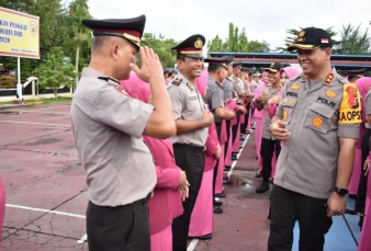 67 Anggota Polres Inhu Naik Pangkat, 16 Personel Pama