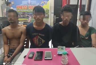 Polres Kampar Ringkus 4 Pelaku Narkoba