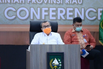 Gubernur Syamsuar Ikuti Musrenbangnas 2020 Melalui Video Conference 