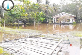 Banjir Setinggi Satu Meter Rendam Dua Desa di Pelalawan Mulai Surut 