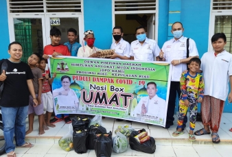 HAMI Riau dan Keroncongantar Berbagi Nasi Box Umat di Panti Asuhan