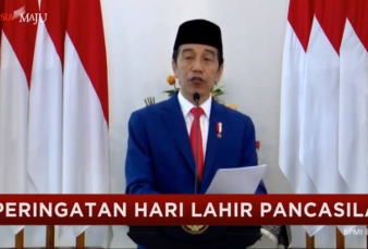 Jokowi Peringati Hari Lahir Pancasila Secara Virtual