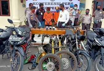 Polsek Pangkalan Kuras Tangkap Pelaku Curanmor