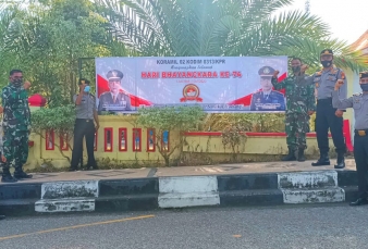 Ini Cara Koramil Rambah Ucapkan HUT Bhayangkara