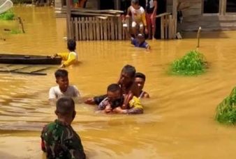 Sungai Cenaku Meluap, 400 Rumah di Inhu Terendam Banjir