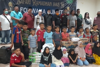 Forwaka dan Kejatisu Bukber, Bagikan Sembako dan Santuni Panti Asuhan Al-washliyah