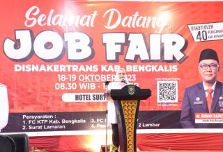 Job Fair 2023, Bupati Bengkalis: Saya Ingin Naker Lokal Hidup Maju dan Sejahtera