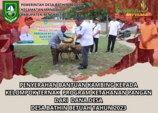 Camat Mandau Serahkan Bantuan Bibit Alpukat dan Kambing ke Masyarakat Bathin Betuah