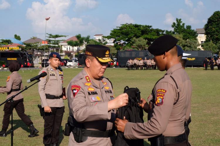 1.664 Personel Polda Riau Diterjunkan Amankan TPS Saat Pencoblosan