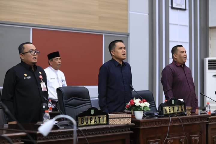 DPRD Rohul Rapat Paripurna Penyampaian Laporan Hasil Reses Masa Sidang Dua Tahun 2024