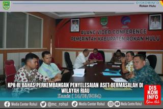 Pemkab Rohul Bersama KPK RI Gelar Rakor Secara Virtual