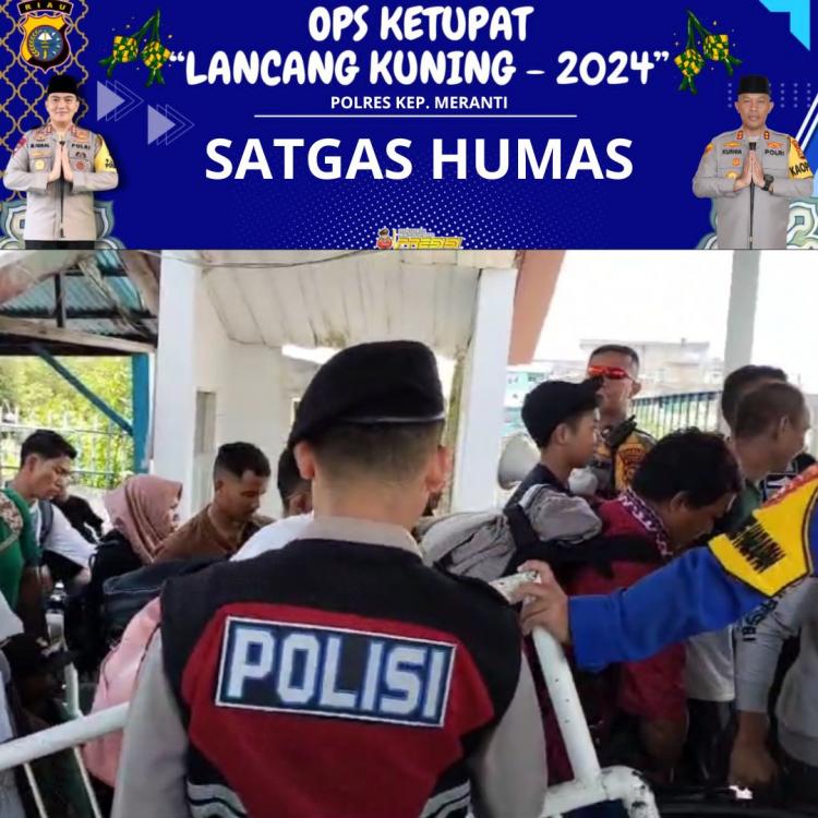 Polres Kepulauan Meranti Beri Layanan dan Cek Pemudik Angkutan Jalur Laut