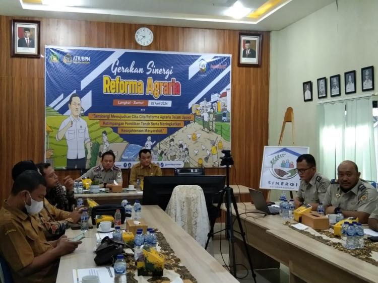 Pj. Bupati Langkat Zoom Meeting Bersama  Dirjen Penataan Agraria Kementrian ATR/BPN RI