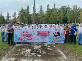 Satlantas Polres Kampar Bersama ISDC Polda Riau Gelar Police Goes To School di SMAN 1 Tambang