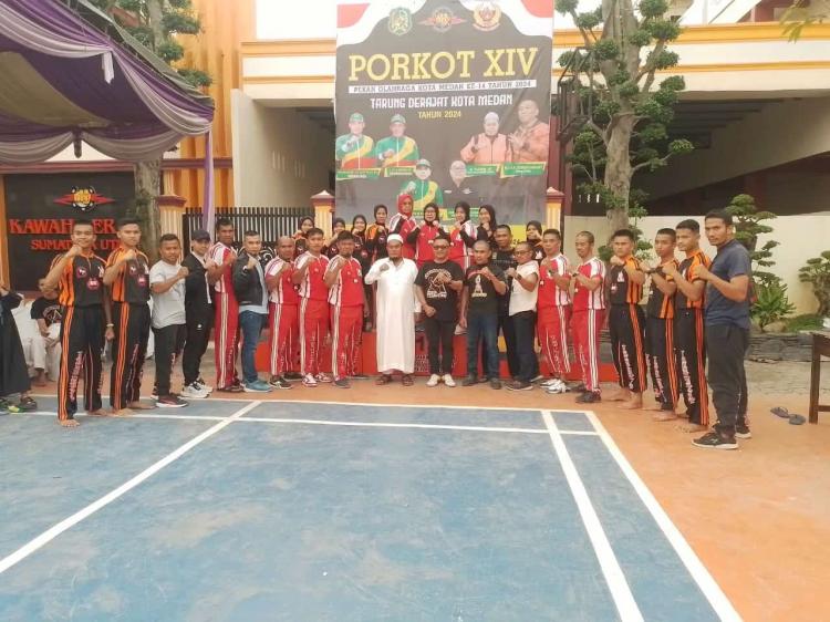 Tingkatkan Prestasi Di Event Mendatang, Marelan Juara Umum Tarung Derajat Porkot Medan 2024