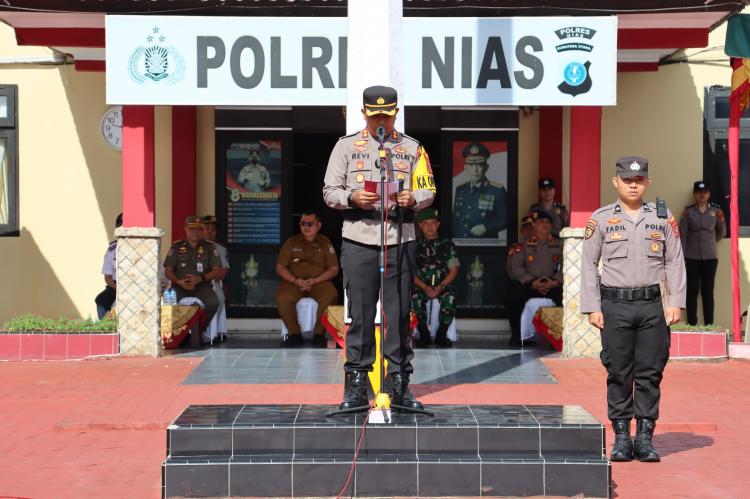 Polres Nias Gelar Apel Gelar Pasukan Operasi Patuh Toba 2024, Siap Turunkan 1.377 Personel