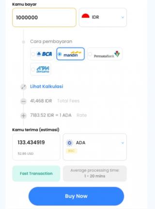 Launching Token ADA, Beli melalui Beli Finance X Cryptowatch