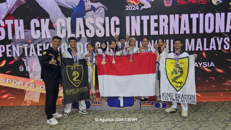 King Dragon Taekwondo Duri Harumkan Indonesia di International Open TCM 2024