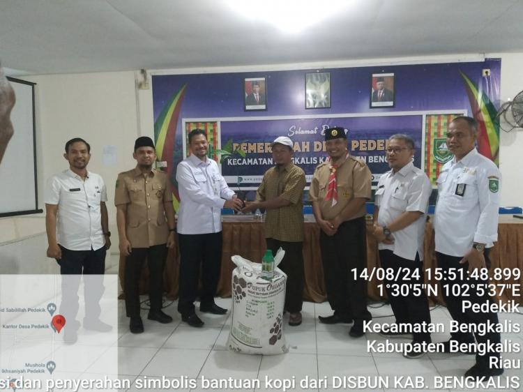 Lewat Disbun Bengkalis, Bupati Serahkan Bantuan Bibit dan Saprodi Kopi Menuju Pekebun Sejahtera