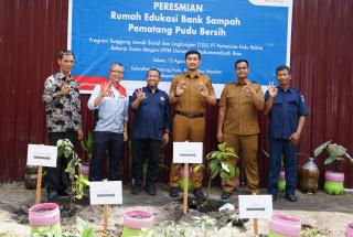 Rumah Edukasi Bank Sampah Kelurahan Pematang Pudu Diresmikan