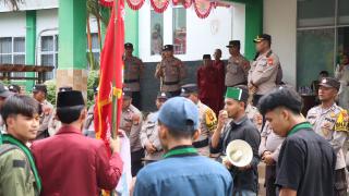 Polres Kepulauan Meranti Kawal Unras Mahasiswa di Kantor DPRD dan KPU