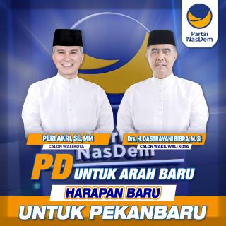 NasDem Usung Peri Akri dan Dastrayani Bibra di Pilwako Pekanbaru