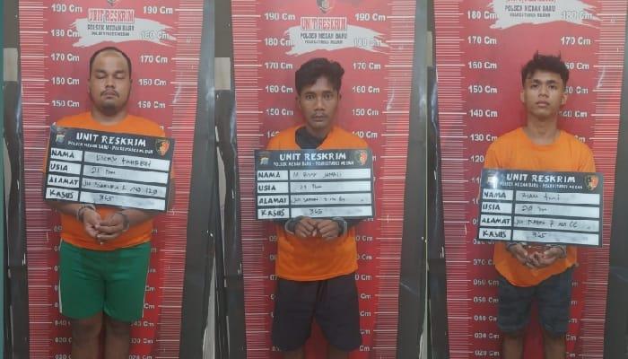 Polsek Medan Baru Tangkap 3 Begal di Petisah