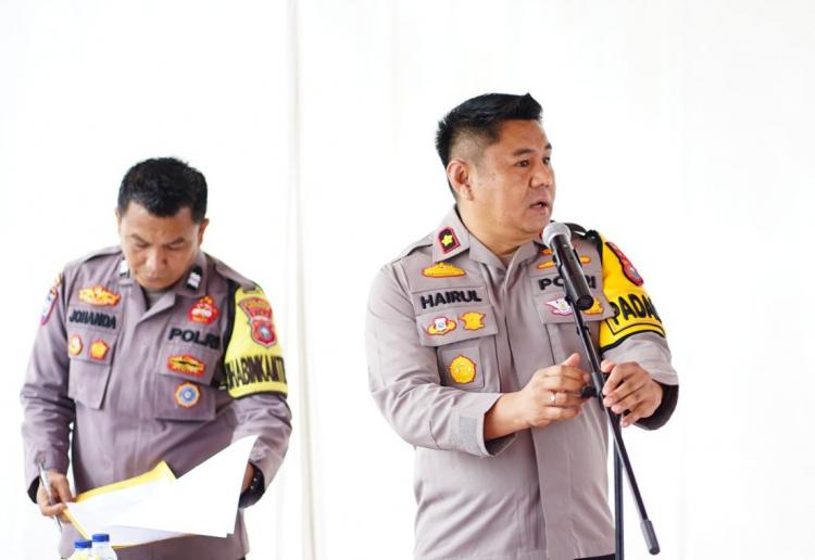 Tingkatkan Kemampuan Personel, Polsek Mandau Simulasi PS And PS di TPS Pilkada 2024