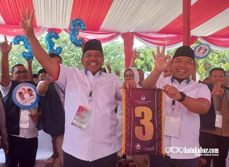 Alfedri-Husni Dapat Nomor Urut 3 di Pilkada Siak: Insya Allah Tiga Kali Dilantik 