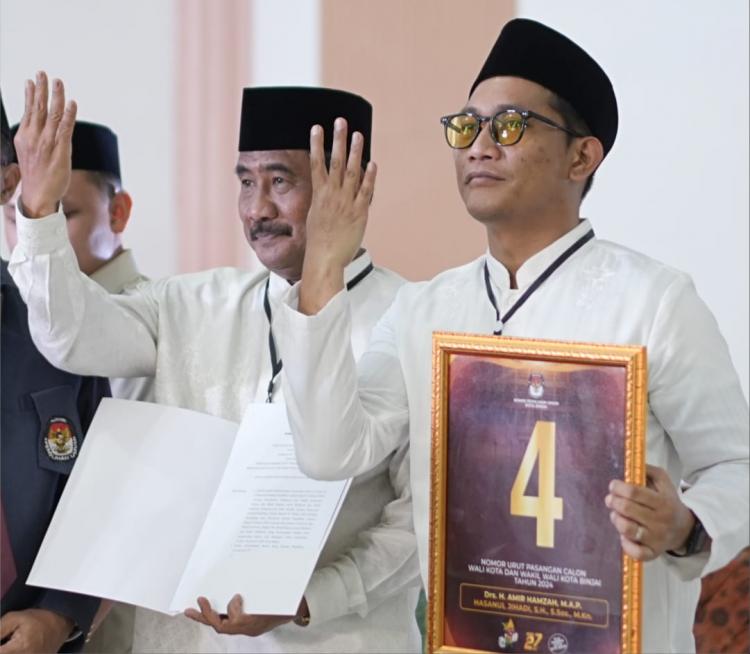 Dapat Nomor Urut 4 di Pilkada Binjai, Amir-Jiji : Nomor Penutup Membawa Berkah