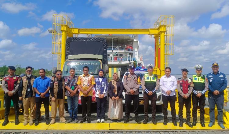 Kotak Suara Tiba, Polres Kepulauan Meranti Kawal Ketat ke Gudang Logistik KPU