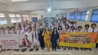 Priska Sahanaya Ajarkan Tips Public Speaking Bersama Pronas, Sonotif dan AGATIS di SD dan SMA Tarakanita 1