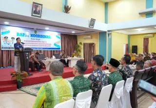 Pimpin Rakor Kepala Sekolah, H Asmar Tegaskan Implementasi Aturan Baru Penugasan Kepsek