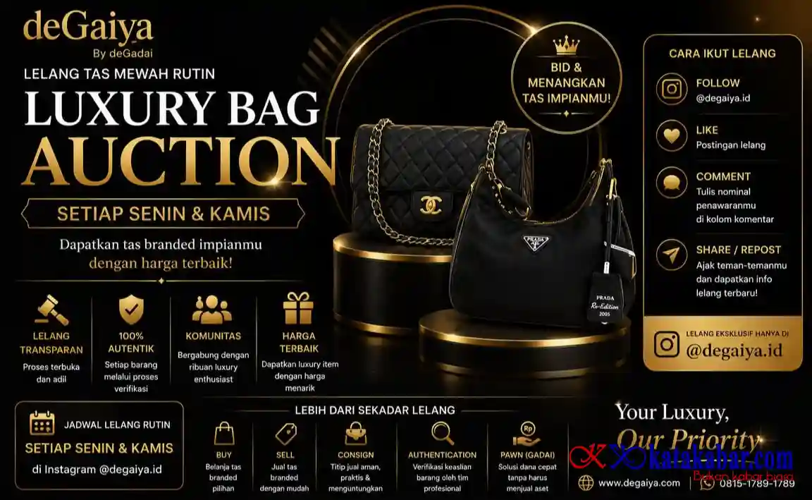 Selain Jual Beli, Kini Berburu Tas Branded Bisa Lewat Lelang Rutin deGaiya Tiap Senin dan Kamis