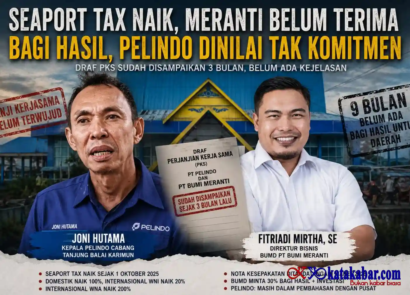 Seaport Tax Naik Sembilan Bulan: Kepulauan Meranti Masih 'Gigit Jari' Belum Terima Bagi Hasil