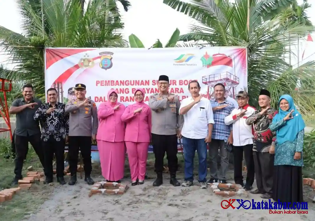 Perkuat Akses Air Bersih, PTPN IV PalmCo dan Polres Langkat Bangun Sumur Bor Masyarakat