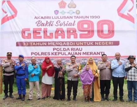 Baksos AKABRI 1990, Polres Meranti Bedah Rumah Warga Desa Gogok