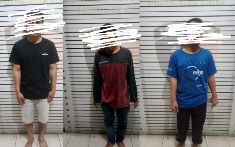 Reskrim Polsek Medan Baru Amankan 3 Begal