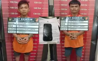 Reskrim Polsek Medan Baru Amankan Dua Pelaku Pencurian Hp di Jalan Gajah Mada