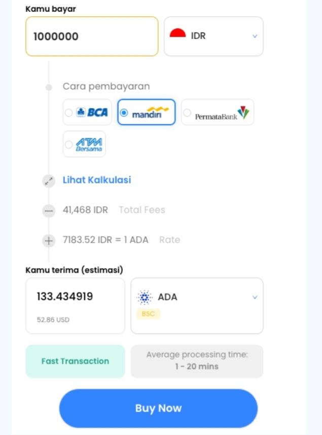 Launching Token ADA, Beli melalui Beli Finance X Cryptowatch