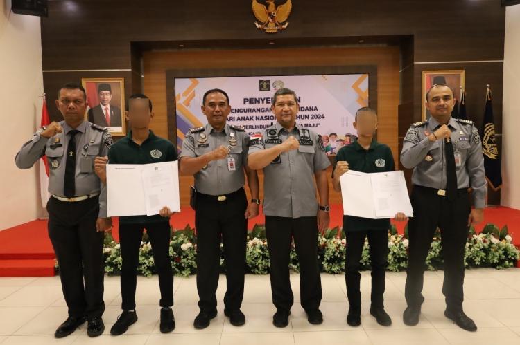 Hari Anak Nasional, 60 Napi Dibawah Umur di Riau Terima Pengurangan Masa Tahanan
